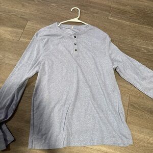 Apt. 9 Light Gray Long Sleeve Henley